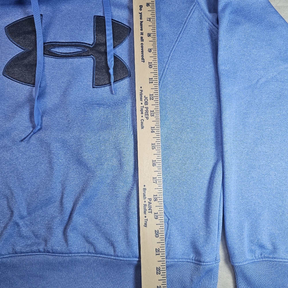 Under Armour Women's Blue Hoodie with Black Logo - Picture 5 of 6